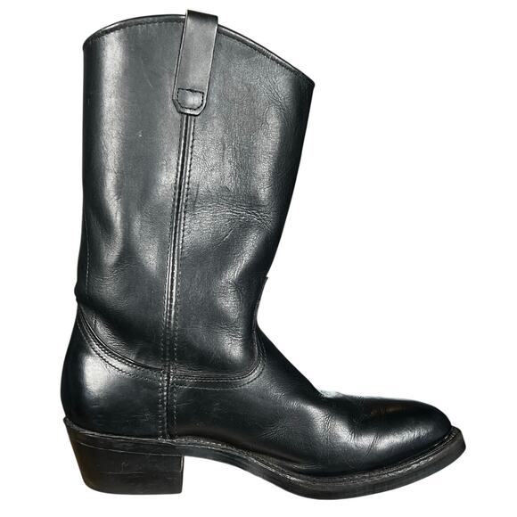 Mason Western Men’s Black Leather Vibram Sole Western Cowboy Boot Size US 9 EE main image 9